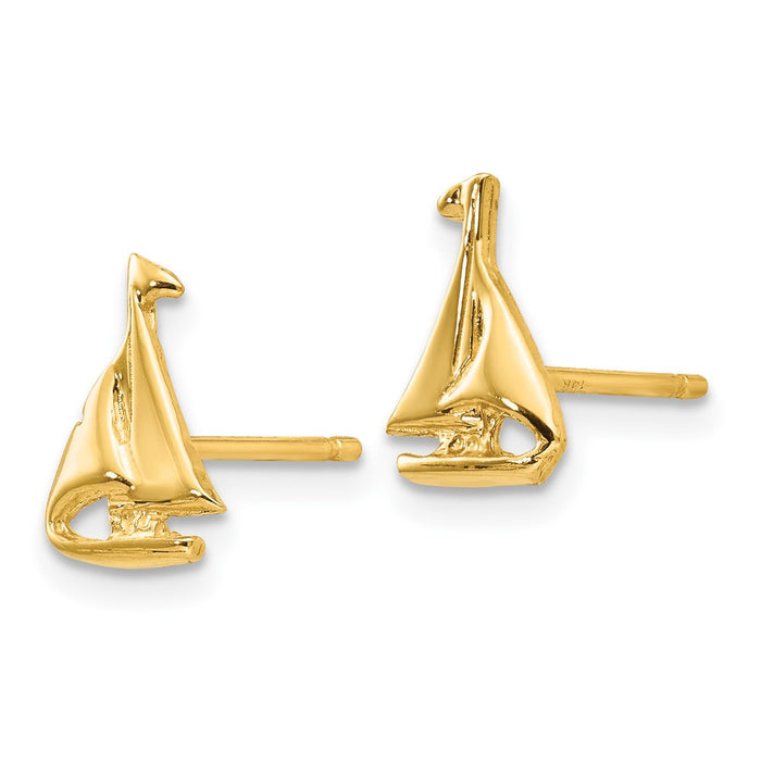Shop Exclusive 14K Gold Sailboat Earrings - Stylish & Affordable Jewelry-2