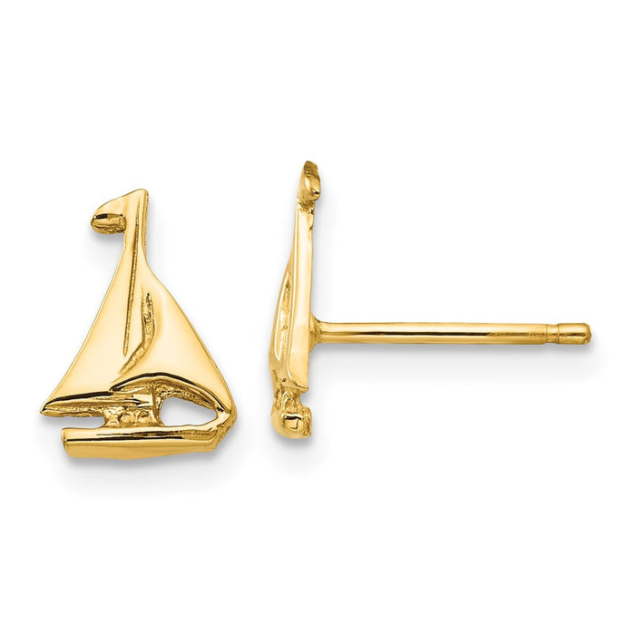 Shop Exclusive 14K Gold Sailboat Earrings - Stylish & Affordable Jewelry-1
