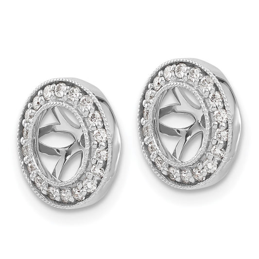 Buy Exclusive 14K White Gold Earring Jackets with 1/3 Carat Lab-Grown Diamonds