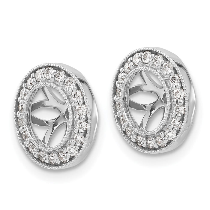 Buy Exclusive 14K White Gold Earring Jackets with 1/3 Carat Lab-Grown Diamonds-2