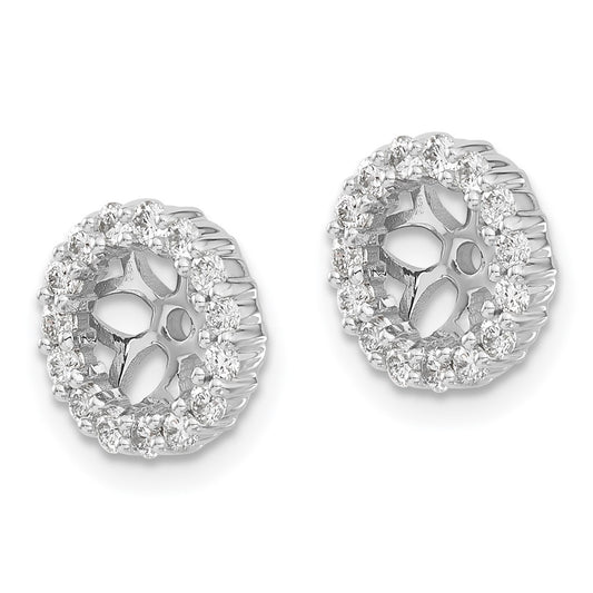 Buy 14K White Gold Earring Jackets with 1/2 Carat Lab-Grown Diamonds - Stylish Value!