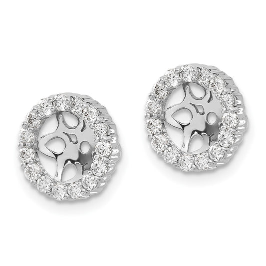 Buy Exclusive 14K White Gold Earring Jacket with 1/2 Carat Lab-Grown Diamond