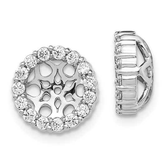 Buy Exclusive 14K White Gold Earring Jacket with 1/2 Carat Lab-Grown Diamond