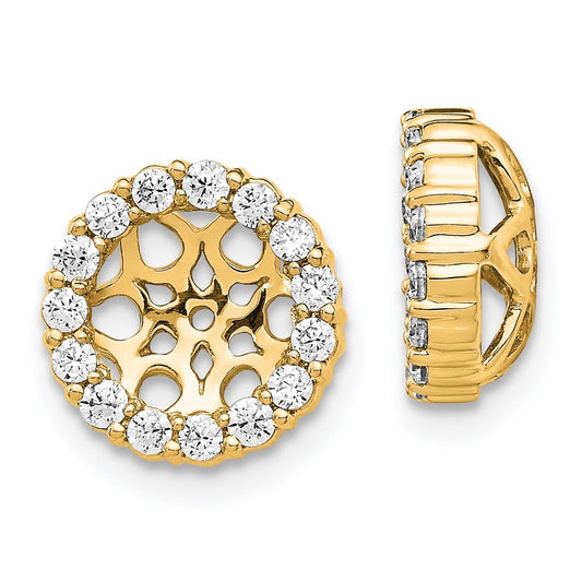 Shop Stylish 14K Gold Earring Jackets with 1/2 Carat Lab-Grown Diamonds