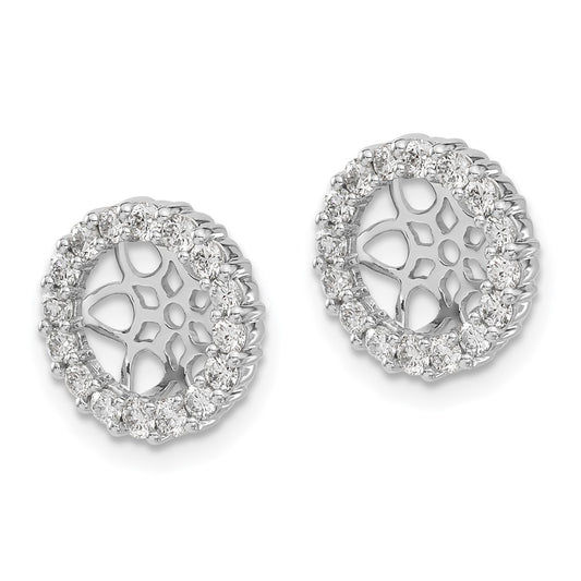 Shop 14K White Gold 3/4 Carat Lab-Grown Diamond Earring Jacket - Stylish Quality