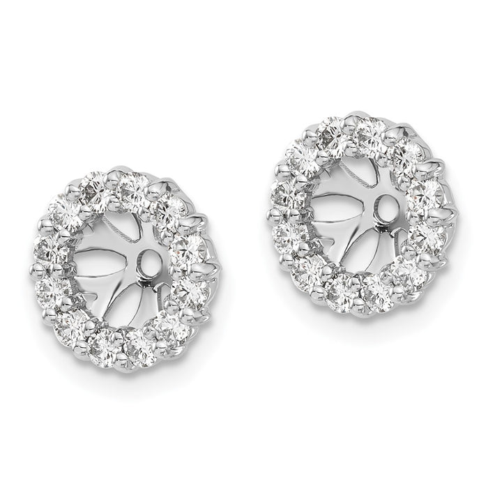 Shop Stylish 14K White Gold Earring Jacket with 3/4 Carat Lab-Grown Diamond-2