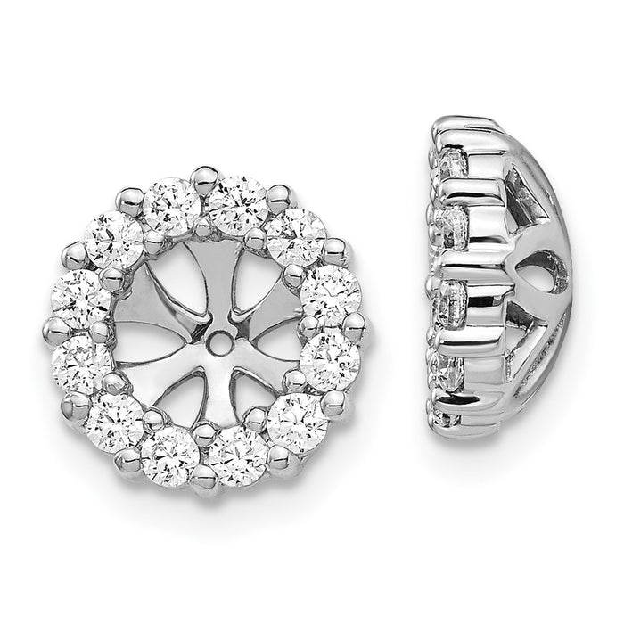 Shop Stylish 14K White Gold Earring Jacket with 3/4 Carat Lab-Grown Diamond-1