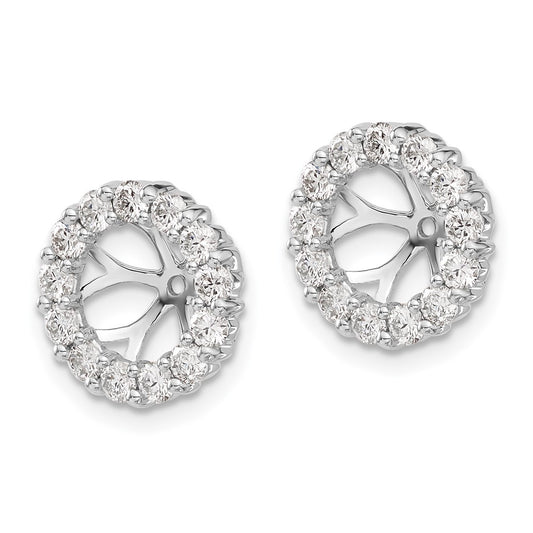 Buy Stylish 14K White Gold Earring Jacket with 1 Carat Lab-Grown Diamond - Clearance!