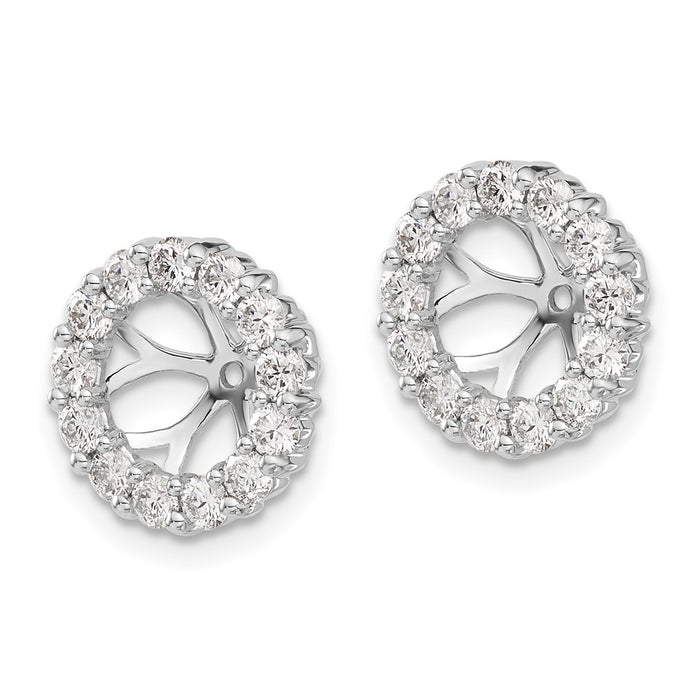 Buy Stylish 14K White Gold Earring Jacket with 1 Carat Lab-Grown Diamond - Clearance!-2