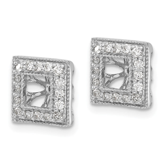 Buy Stylish 14K White Gold Earrings with 1/3 Carat Lab-Grown Diamonds-2