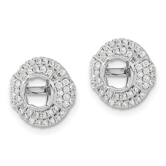Buy Stylish 14K White Gold Earrings with 1/2 Carat Lab-Grown Diamonds - Clearance!