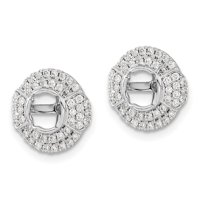 Buy Stylish 14K White Gold Earrings with 1/2 Carat Lab-Grown Diamonds - Clearance!-2