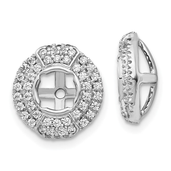 Buy Stylish 14K White Gold Earrings with 1/2 Carat Lab-Grown Diamonds - Clearance!-1