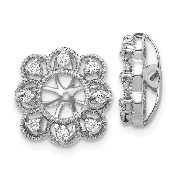 Exclusive 14K White Gold Earring Jackets with 1/4 Carat Lab-Grown Diamonds-1