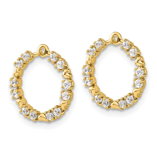 Shop Exclusive 14K Gold Earring Jackets with 3/8 Carat Lab-Grown Diamonds - Stylish & Affordable!