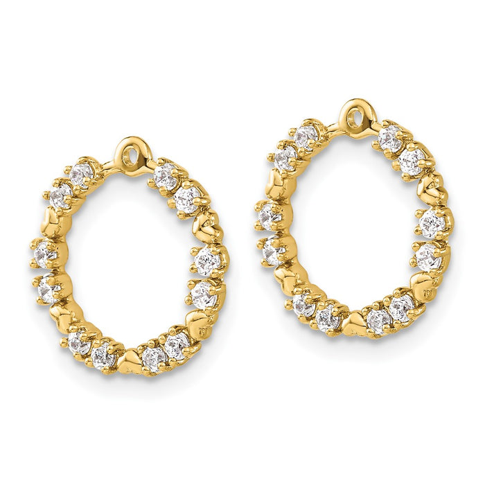 Shop Exclusive 14K Gold Earring Jackets with 3/8 Carat Lab-Grown Diamonds - Stylish & Affordable!-2