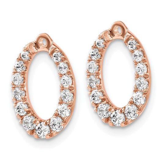 Buy Stylish 14K Rose Gold Earring Jackets with 5/8 Carat Lab-Grown Diamonds