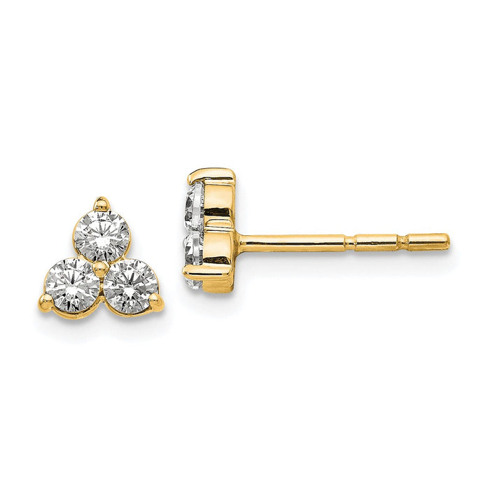 Buy Exclusive 14K Gold 1/2 Carat VS DEF Lab-Grown Diamond Stud Earrings-1