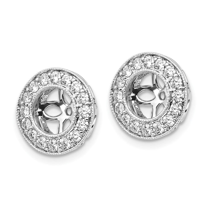 Shop Exclusive 14K White Gold 1/2 Carat Lab-Grown Diamond Earring Jackets - Stylish Value!-2