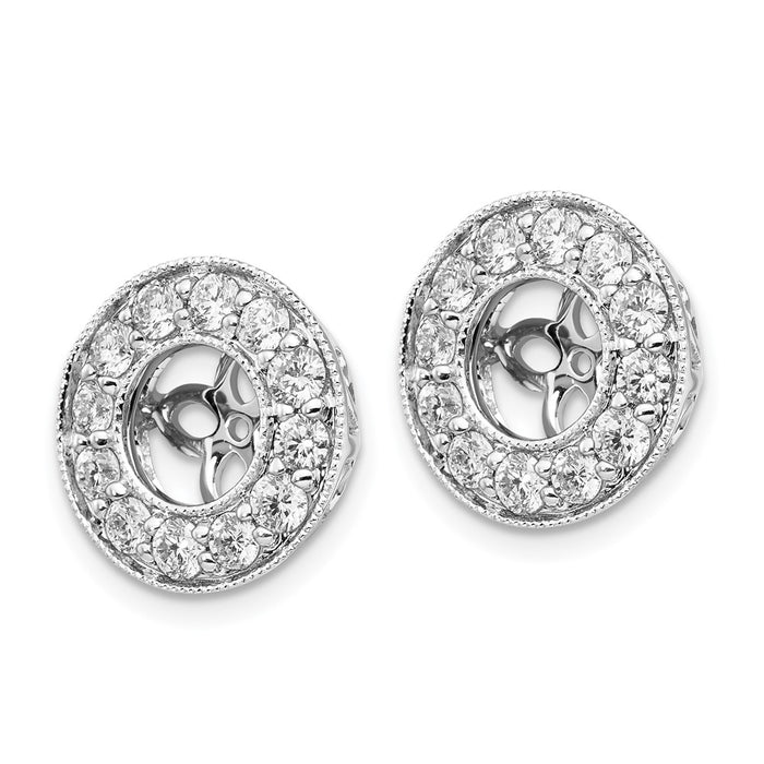 Buy Exclusive 14K White Gold 1 Carat Lab-Grown Diamond Earring Jackets - Stylish & Affordable!-2