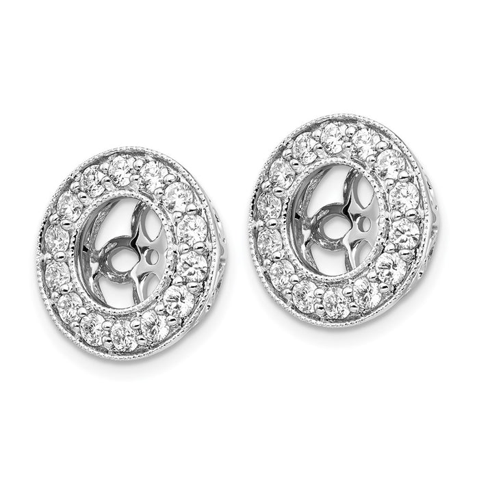 Exclusive 14K White Gold 1 Carat Lab-Grown Diamond Earring Jackets - Stylish Value!-2