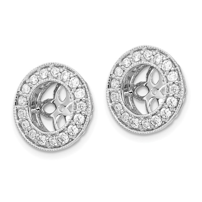 Shop High-Quality 14K White Gold 1/2 Carat Lab-Grown Diamond Earring Jackets - Stylish Value!-2