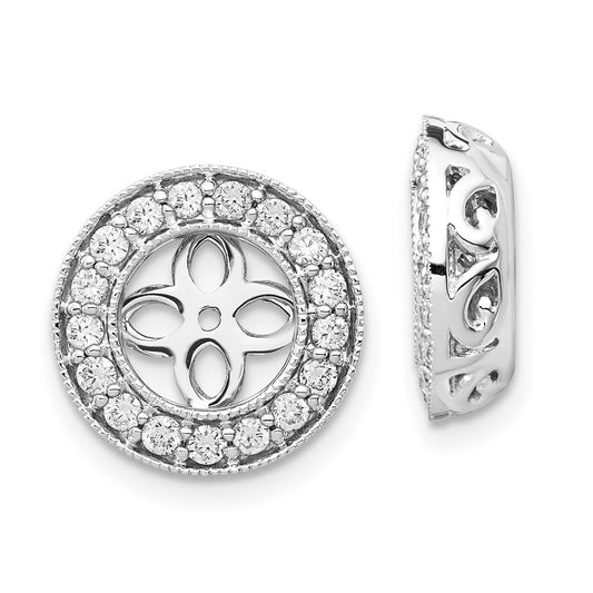 Shop High-Quality 14K White Gold 1/2 Carat Lab-Grown Diamond Earring Jackets - Stylish Value!