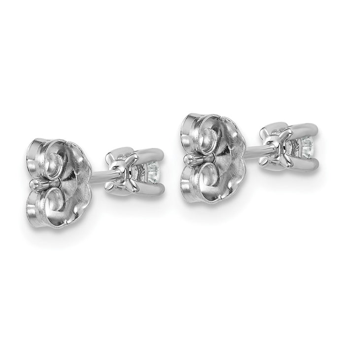 Exclusive 10K White Gold Diamond Stud Earrings - .20ct, Stylish Value!-4