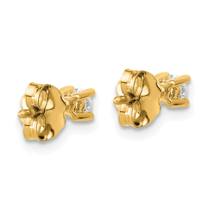 Buy 10K Gold Round Diamond Stud Earrings - 0.20 Carat, Stylish Value!-4