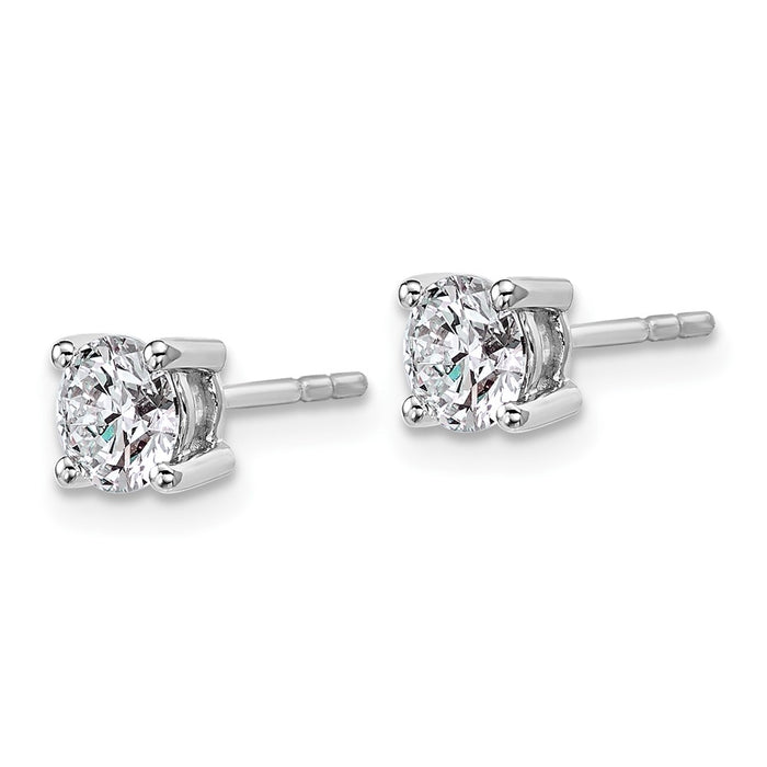 Exclusive 1.00ct Round Diamond Stud Earrings in 10K White Gold - Stylish Value-2