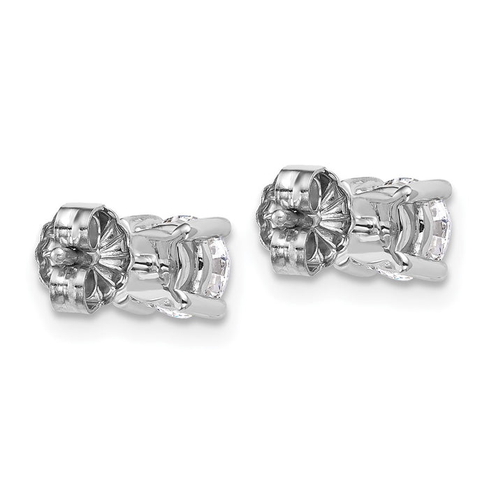 Exclusive 1.00ct Round Diamond Stud Earrings in 10K White Gold - Stylish Value-4