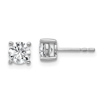 Exclusive 1.00ct Round Diamond Stud Earrings in 10K White Gold - Stylish Value