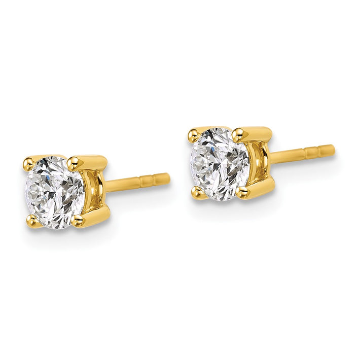 Exclusive 10K Gold 1.00ct Diamond Stud Earrings - Stylish & Affordable!-2