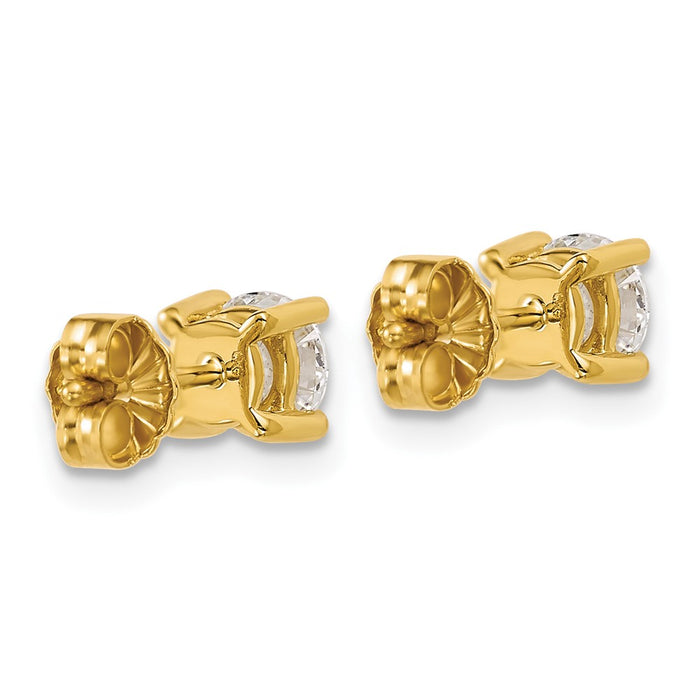 Exclusive 10K Gold 1.00ct Diamond Stud Earrings - Stylish & Affordable!-4