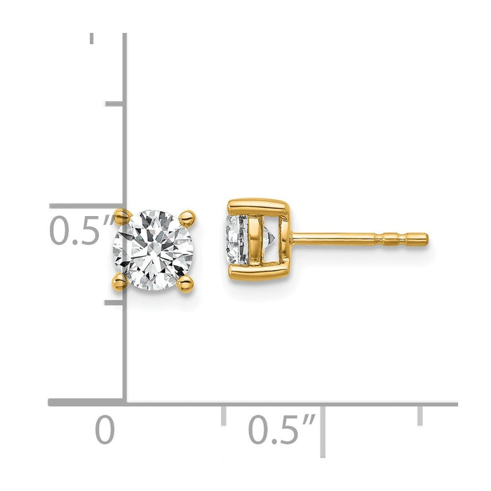Exclusive 10K Gold 1.00ct Diamond Stud Earrings - Stylish & Affordable!-5