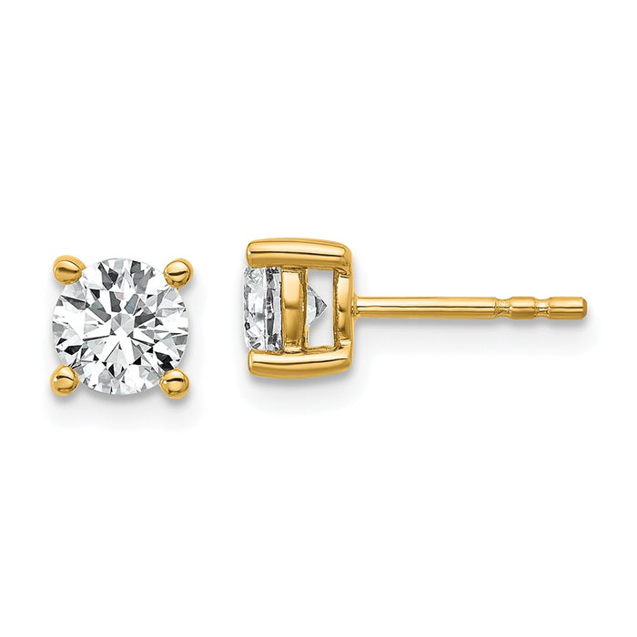 Exclusive 10K Gold 1.00ct Diamond Stud Earrings - Stylish & Affordable!-1