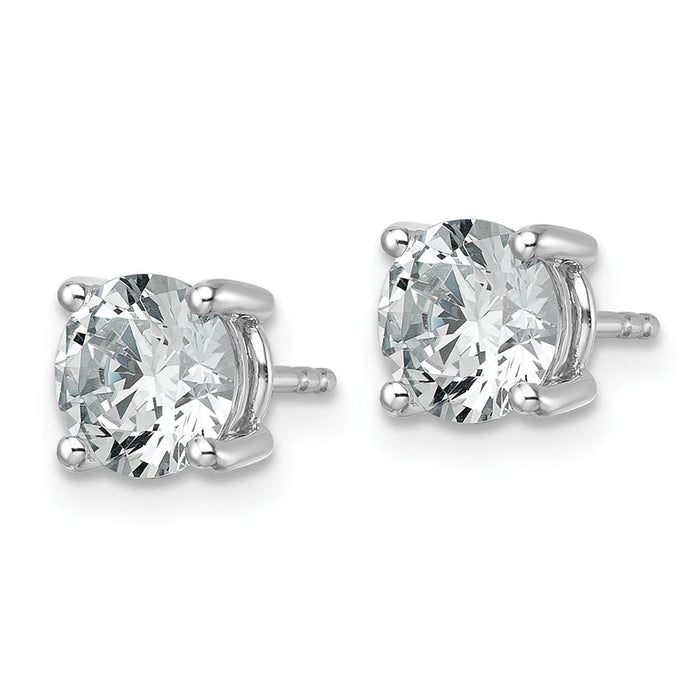Buy Stylish 14K White Gold 2.5 ct Lab-Grown Diamond Stud Earrings - VS/SI+ G+ Clarity-2
