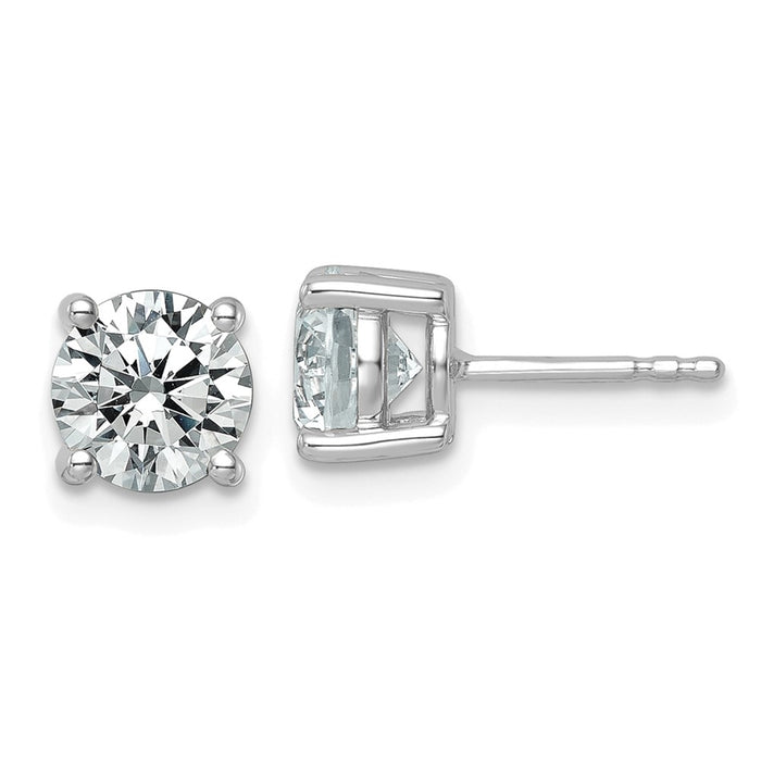 Buy 14K White Gold 2.5 ctw Lab-Grown Diamond Stud Earrings - Stylish & Luxury!-1