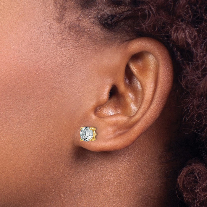 Shop Stylish 14K Yellow Gold 2.5 ctw Lab-Grown Diamond Stud Earrings-3