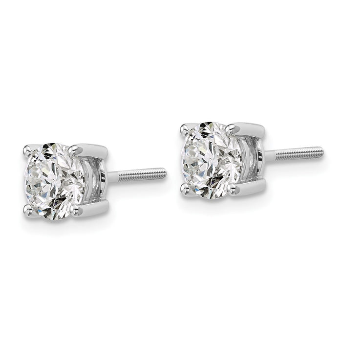 Buy Stylish 14K White Gold 3 Carat Lab-Grown Diamond Stud Earrings, Heavyweight-2
