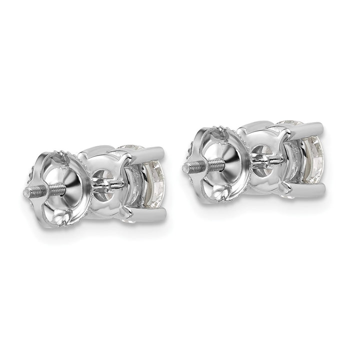 Buy Stylish 14K White Gold 3 Carat Lab-Grown Diamond Stud Earrings, Heavyweight-4