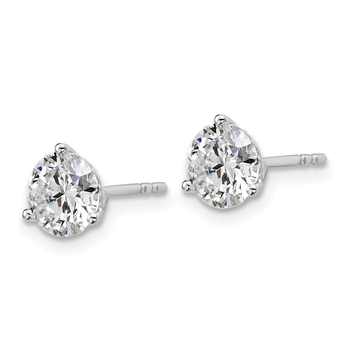 Buy Exclusive 14K White Gold 2.5 ctw Lab-Grown Diamond Stud Earrings, Stylish & Heavyweight Design-2