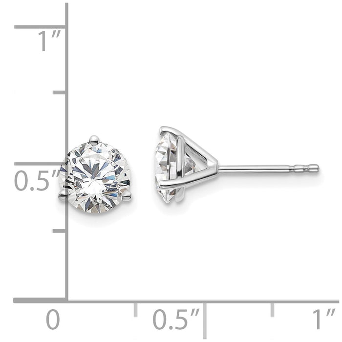 Buy Exclusive 14K White Gold 2.5 ctw Lab-Grown Diamond Stud Earrings, Stylish & Heavyweight Design-5