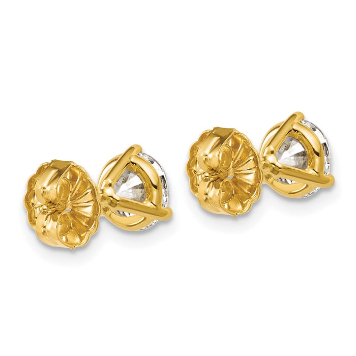 Buy Stylish 14K Yellow Gold 2.5 ctw Lab-Grown Diamond Stud Earrings-3