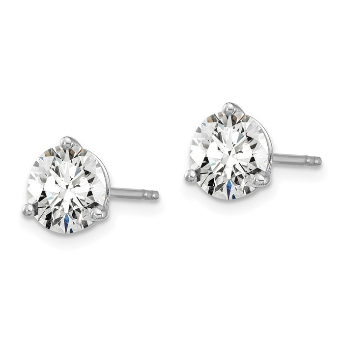 Shop Exclusive 14K White Gold 3ctw Lab-Grown Diamond Stud Earrings - Luxury Style!-1