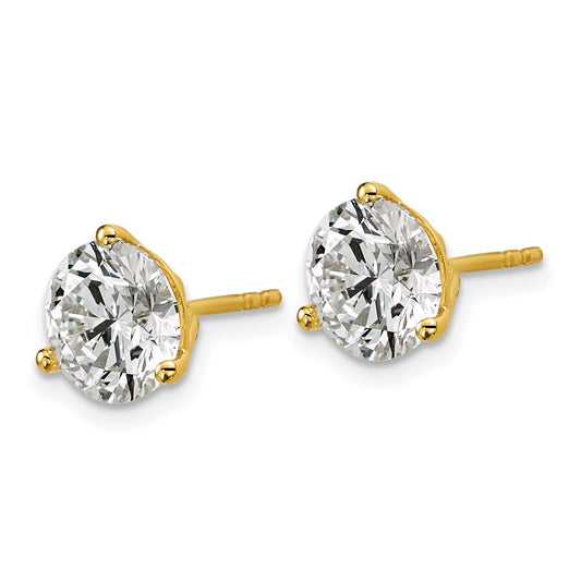 Shop Exclusive 14K Yellow Gold 4 Carat Lab-Grown Diamond Stud Earrings