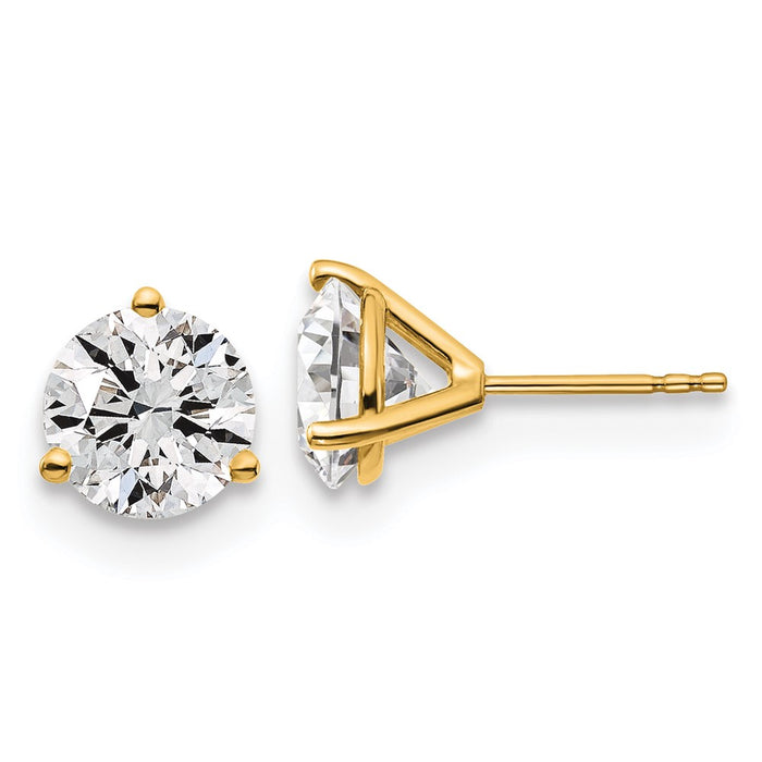 Shop Exclusive 14K Yellow Gold 4 Carat Lab-Grown Diamond Stud Earrings-1