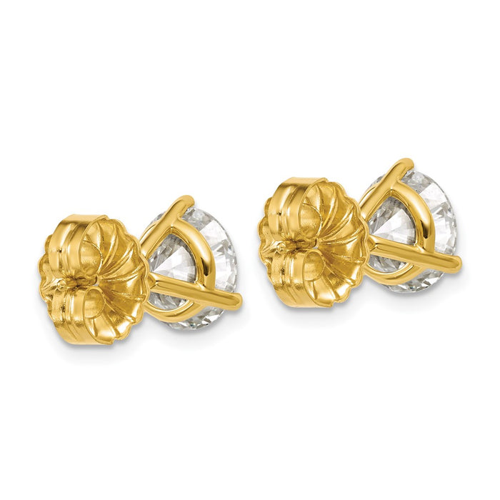 Exclusive 14K Gold 5 Carat Lab-Grown Diamond Stud Earrings - Stylish & Heavyweight-4