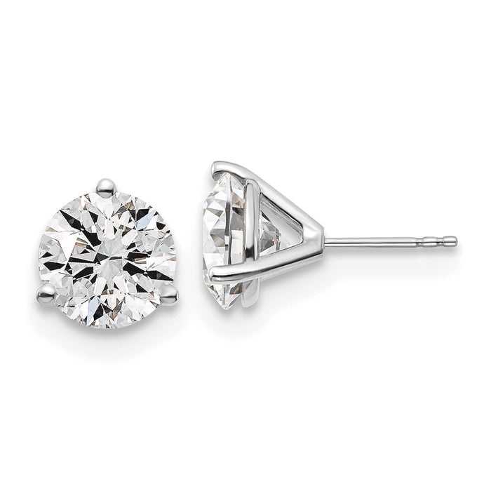 Designer 14K White Gold 6 ct Lab-Grown Diamond Stud Earrings - Luxury Value!-1