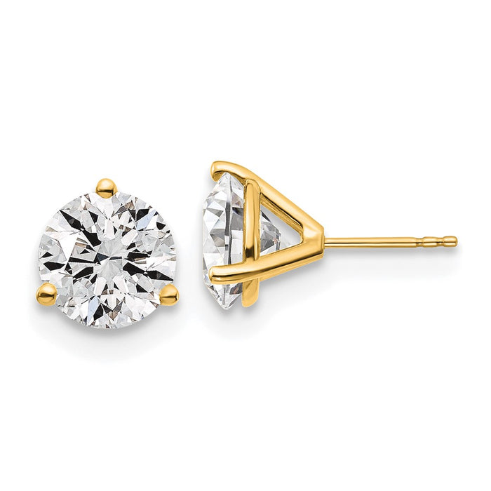 Shop Exclusive 14K Yellow Gold 6 Carat Lab-Grown Diamond 3-Prong Stud Earrings-1